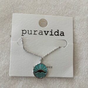 Pura Vida Silver and Turquoise Sunrise Necklace NWT